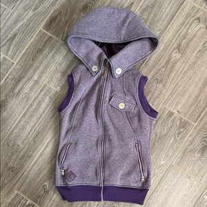 Burton Womens Dry Ride Purple lined Snowboard ski layering vest XS